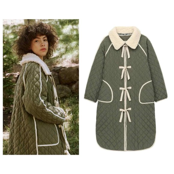 THE GREAT. Jackets & Blazers - The Great Long Quilted Reversible Jacket Army Coat 3 large l